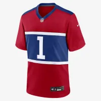 Malik Nabers New York Giants Big детские Nike NFL Game Jersey цвет красный