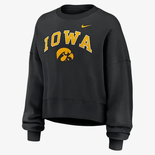 Iowa Phoenix Arch женская Nike College Pullover Crew цвет черный