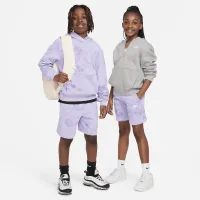 Nike Sportswear Club Fleece Big детские French Terry шорты цвет фиолетовый