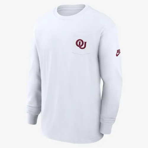 Oklahoma Sooners Legacy Max90 Pocket чоловічі Nike College Long-Sleeve футболка колір білий