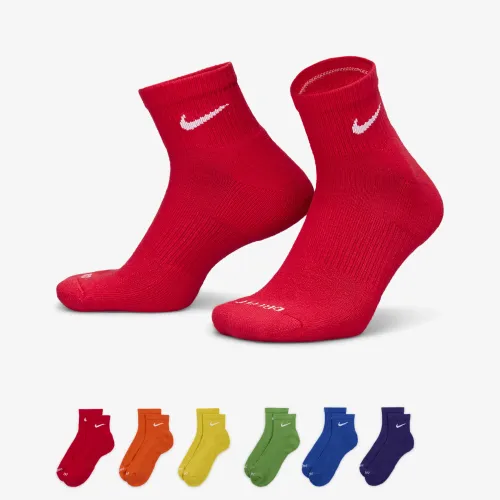 Nike Everyday Plus Cushioned тренувальні Ankle шкарпетки (6 пар) різнокольорові