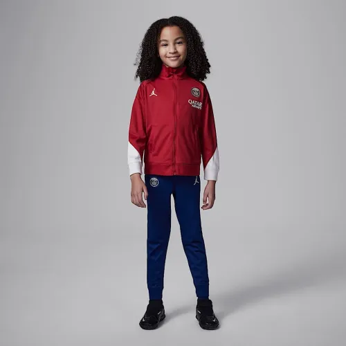 Nike Paris Saint-Germain Strike Fourth Little дитячі Jordan Dri-FIT Soccer Knit Tracksuit колір червоний