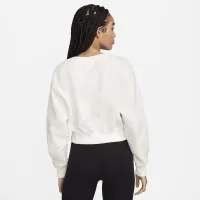 Nike Sportswear Phoenix Fleece женская Cropped V-Neck Top цвет белый
