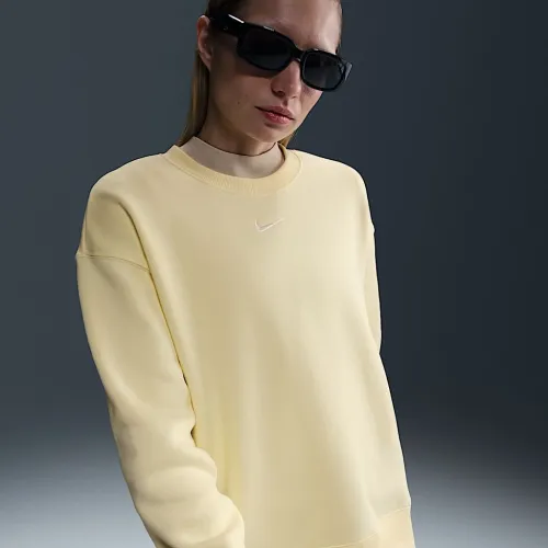 Nike Sportswear Phoenix Fleece женская оверсайз Crew-Neck свитшот цвет коричневый