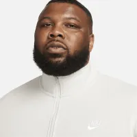 Nike Sportswear Club мужские Brushed-Back 1/2-Zip Pullover цвет серый