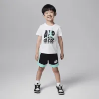 Nike Jordan Galaxy Toddler French Terry шорти комплект колір чорний