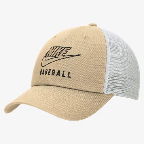 Nike Club Unstructuколір червоний Baseball Swoosh Trucker Cap Yellow