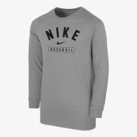 Nike Baseball Big дитячі (для хлопчиків) Long-Sleeve футболка колір сірий