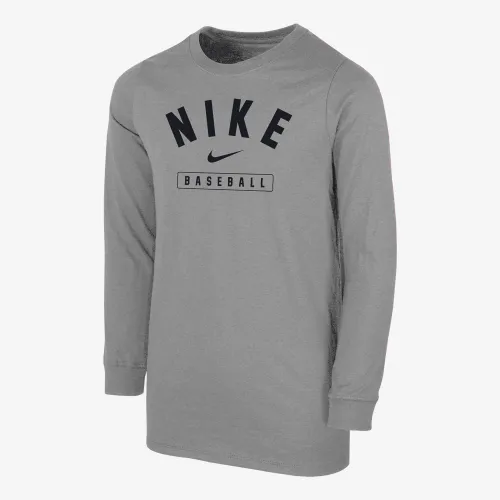 Nike Baseball Big дитячі (для хлопчиків) Long-Sleeve футболка колір сірий