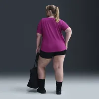 Nike One Classic жіноча Dri-FIT Short-Sleeve Top (великі розміри) колір фіолетовий