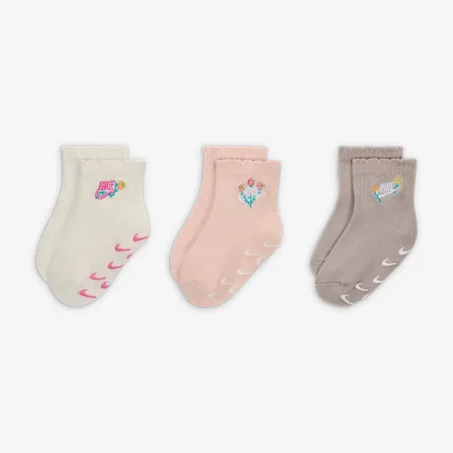 Nike Baby (12-24M) Flowral Gripper шкарпетки (3 пар) колір білий