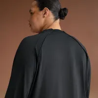 NikeSKIMS Airy жіноча оверсайз V-Neck Long-Sleeve Top колір чорний