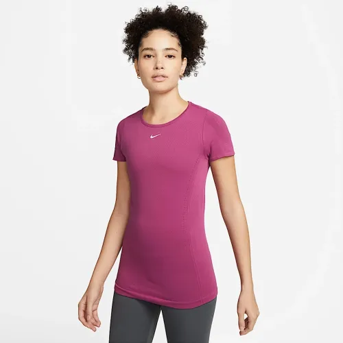 Nike Dri-FIT ADV Aura женская Slim-Fit Short-Sleeve Top цвет красный