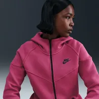 Nike Sportswear Tech Fleece Windrunner женская Full-Zip Толстовка с капюшоном цвет фиолетовый