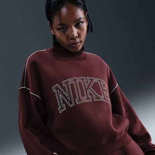 Nike Sportswear Phoenix Fleece женская Mock-Neck свитшот цвет красный