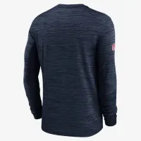 New England Patriots Sideline Velocity мужские Nike Dri-FIT NFL Long-Sleeve футболка синий
