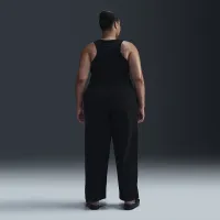 Nike Sportswear Phoenix Plush женская С высокой Талией Wide-Leg Cozy Fleece Pants (большие размеры) цвет черный