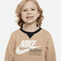 Nike Sportswear Paint Your Future Little дитячі French Terry Crew колір коричневий