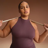 NikeSKIMS Matte жіноча Mock-Neck Racerback Tank Top колір червоний