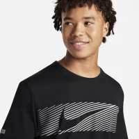 Nike Miler Flash чоловічі Dri-FIT UV Short-Sleeve Running Top колір чорний