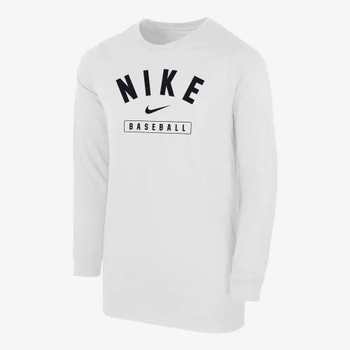 Nike Baseball Big дитячі (для хлопчиків) Long-Sleeve футболка колір білий