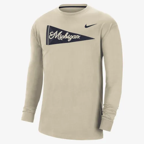 Michigan чоловічі Nike College Crew-Neck Top колір коричневий