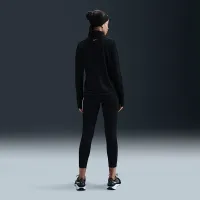 Nike Swoosh жіноча Dri-FIT 1/2-Zip Running Mid Layer колір чорний