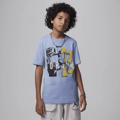 Nike Jordan Retro Spec Big дитячі Graphic T-Shirt блакитний
