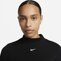 Nike Sportswear Essential женская Ribbed Mock-Neck Long-Sleeve Top цвет черный