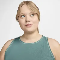 Nike One Fitted жіноча Dri-FIT Ribbed Tank Top (великі розміри) колір зелений