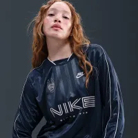 Nike Sportswear женская Long-Sleeve Jersey Top синий