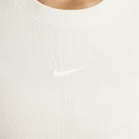 Nike Sportswear Chill Knit женская Tight Cropped Mini-Rib Tank Top цвет коричневый