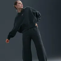 Nike Sportswear Phoenix Fleece женская Loose Mid-Rise Barrel Pants цвет зеленый