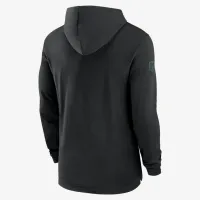 New York Jets Sideline мужские Nike Dri-FIT NFL Long-Sleeve Hooded Top цвет черный