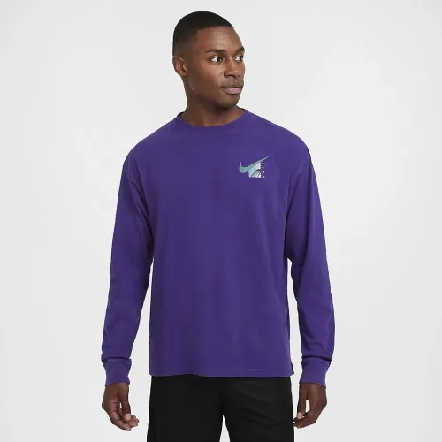 Nike чоловічі Max90 Long-Sleeve баскетбольні футболка колір фіолетовий