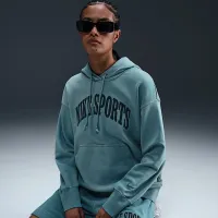 Nike Sportswear Phoenix Fleece жіноча оверсайз French Terry Толстовка з капюшоном блакитний