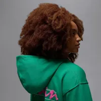 Nike Jordan Brooklyn Fleece жіноча Pullover Толстовка з капюшоном колір зелений