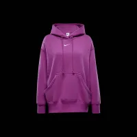 Nike Sportswear Phoenix Fleece женская оверсайз Pullover Толстовка с капюшоном цвет фиолетовый