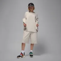 Nike Jordan Flight Fleece женская оверсайз Short-Sleeve French Terry Top цвет коричневый