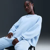 Nike 24.7 ImpossiblySoft жіноча Dri-FIT оверсайз Crew-Neck Top блакитний