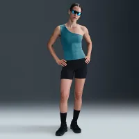 Nike Zenvy женская Dri-FIT Asymmetrical Tank Top синий