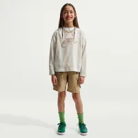 Nike Sportswear Collection Big дитячі Long-Sleeve Mesh Jersey колір коричневий