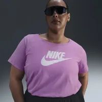 Nike Sportswear Essentials жіноча Logo футболка (великі розміри) Pink