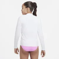 Nike Swoosh Big Kids' (Girls') Long-Sleeve Hydroguard White