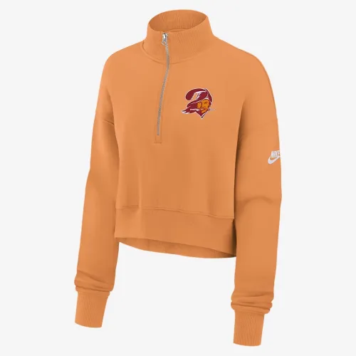 Tampa Bay Buccaneers Rewind Phoenix женская Nike NFL Cropped 1/4-Zip Crew Orange