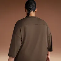 NikeSKIMS Airy жіноча оверсайз V-Neck футболка колір коричневий