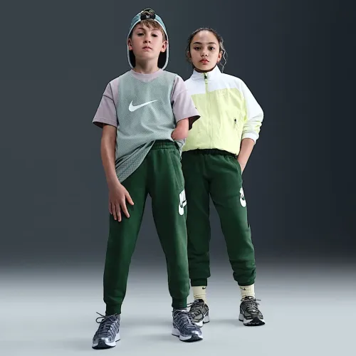 Nike Club Fleece Big дитячі Joggers колір зелений