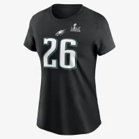 Saquon Barkley Philadelphia Eagles Super Bowl LIX женская Nike NFL футболка цвет черный