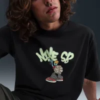 Nike SB Max90 Skate футболка колір чорний