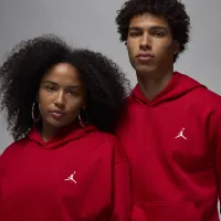 Nike Jordan Brooklyn Fleece чоловічі Pullover Толстовка з капюшоном колір червоний
